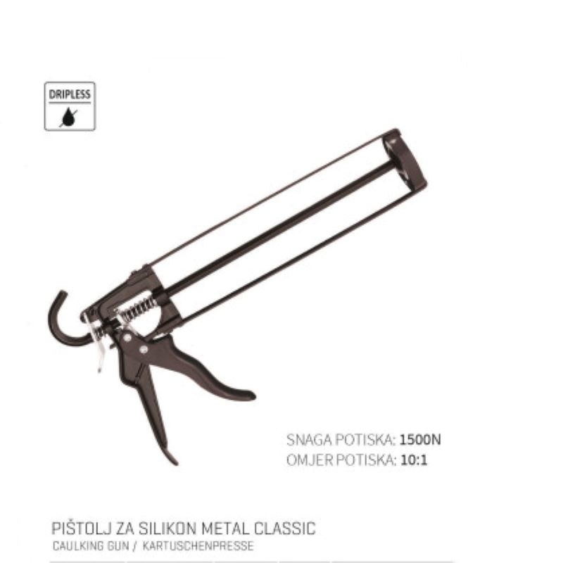 Pištolj za silikon metal classic MAX Pištolj za silikon metal classic MAX